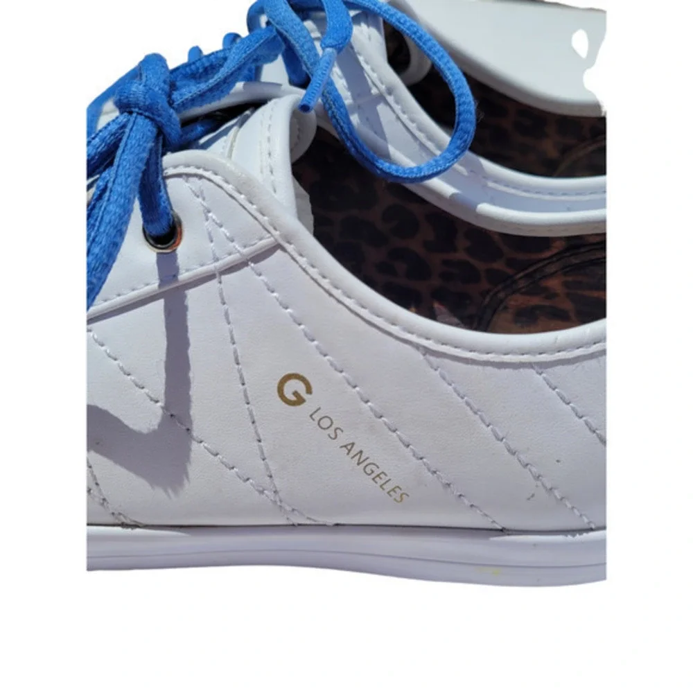 GBG Los Angeles White Ggorfin Quilted‎ Sneakers Blue Laces G by Guess